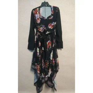 Rotita Dresses Womens Floral Maxi Dress Polyester Size Xl